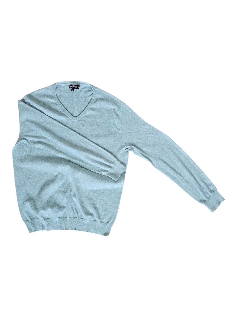 J. Crew Light Blue Men's V-Neck Sweater